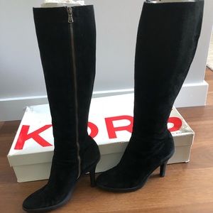 Michael Kors Floozy Black Suede Stiletto Boot - 8